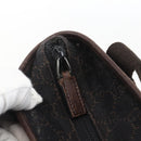 GUCCI GG Canvas Tote Bag Dark Brown Silver 28893 Auth ep13456-14