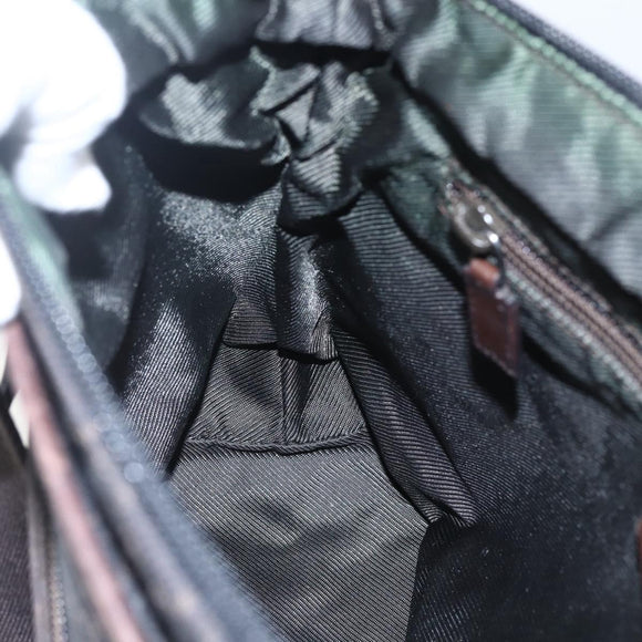 GUCCI GG Canvas Tote Bag Dark Brown Silver 28893 Auth ep13456