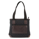 GUCCI GG Canvas Tote Bag Dark Brown Silver 28893 Auth ep13456-2