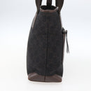 GUCCI GG Canvas Tote Bag Dark Brown Silver 28893 Auth ep13456-4