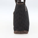 GUCCI GG Canvas Tote Bag Dark Brown Silver 28893 Auth ep13456-5