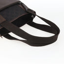 GUCCI GG Canvas Tote Bag Dark Brown Silver 28893 Auth ep13456-7