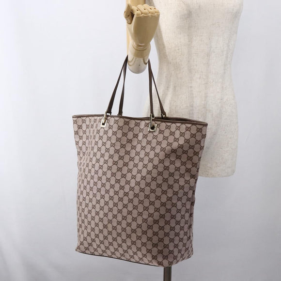 GUCCI GG Canvas Tote Bag Pink Gold 002 1097 Auth ep13463