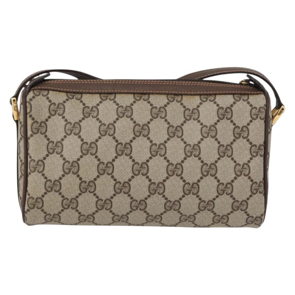 GUCCI GG Supreme Web Sherry Line Bag PVC Beige Gold 89 02 018 Auth ep13467