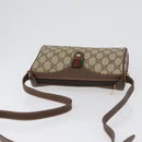 GUCCI GG Supreme Web Sherry Line Bag PVC Beige Gold 89 02 018 Auth ep13467-6