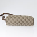 GUCCI GG Supreme Web Sherry Line Bag PVC Beige Gold 89 02 018 Auth ep13467-5