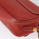 LOEWE Shoulder Bag Leather Red Gold Auth ep13468-13
