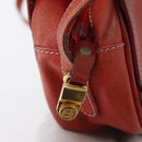 LOEWE Shoulder Bag Leather Red Gold Auth ep13468-14