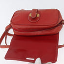 LOEWE Shoulder Bag Leather Red Gold Auth ep13468-16