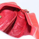 LOEWE Shoulder Bag Leather Red Gold Auth ep13468-20