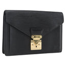 LOUIS VUITTON Epi Serie Dragonne Clutch Bag Black Noir M52612 LV Auth ep13469-1