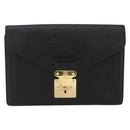 LOUIS VUITTON Epi Serie Dragonne Clutch Bag Black Noir M52612 LV Auth ep13469-13