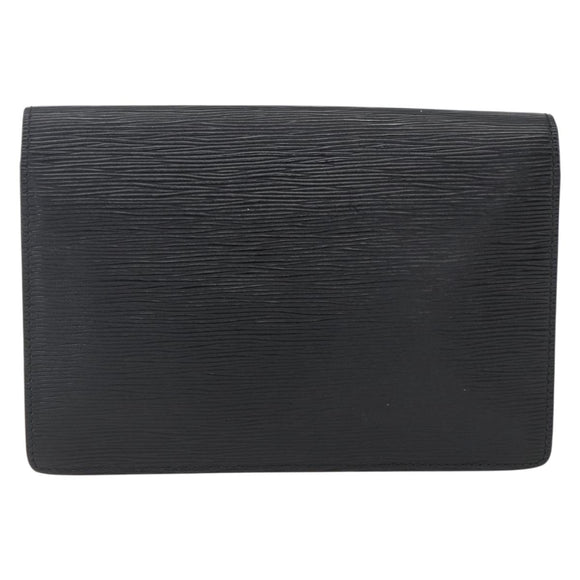 LOUIS VUITTON Epi Serie Dragonne Clutch Bag Black Noir M52612 LV Auth ep13469