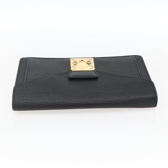 LOUIS VUITTON Epi Serie Dragonne Clutch Bag Black Noir M52612 LV Auth ep13469