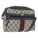 GUCCI GG Supreme Sherry Line Shoulder Bag PVC Navy Gold 89 02 004 Auth ep13472-1