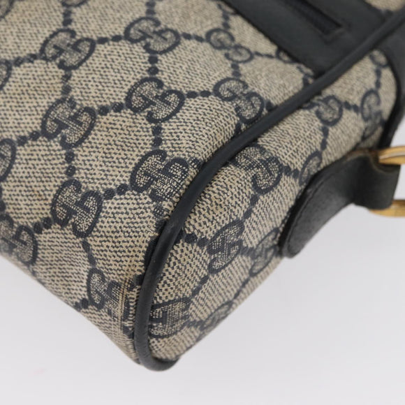 GUCCI GG Supreme Sherry Line Shoulder Bag PVC Navy Gold 89 02 004 Auth ep13472
