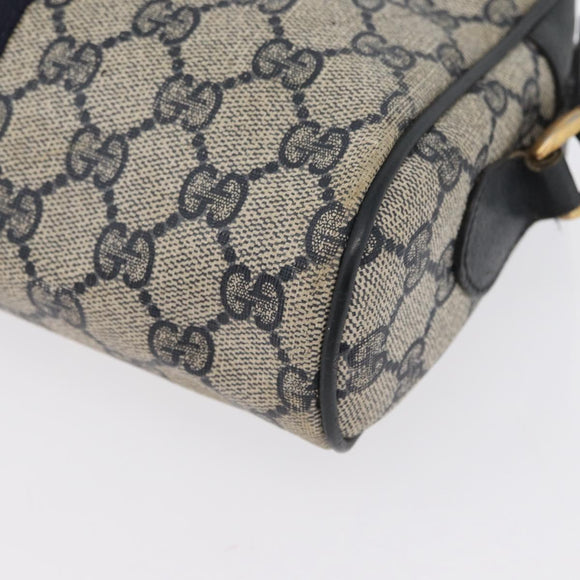 GUCCI GG Supreme Sherry Line Shoulder Bag PVC Navy Gold 89 02 004 Auth ep13472