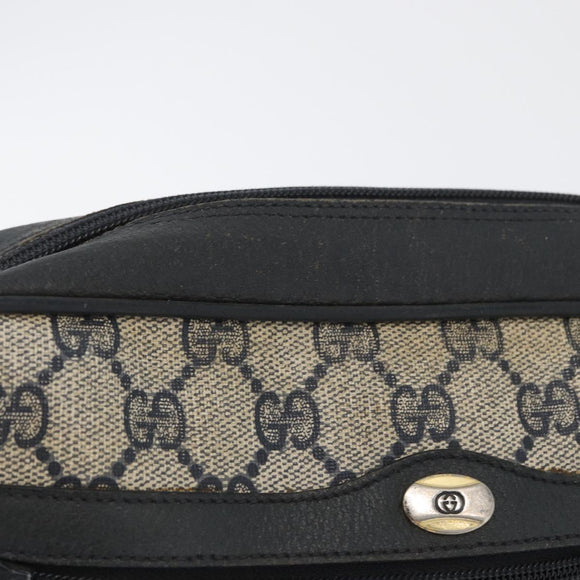 GUCCI GG Supreme Sherry Line Shoulder Bag PVC Navy Gold 89 02 004 Auth ep13472
