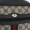 GUCCI GG Supreme Sherry Line Shoulder Bag PVC Navy Gold 89 02 004 Auth ep13472-19