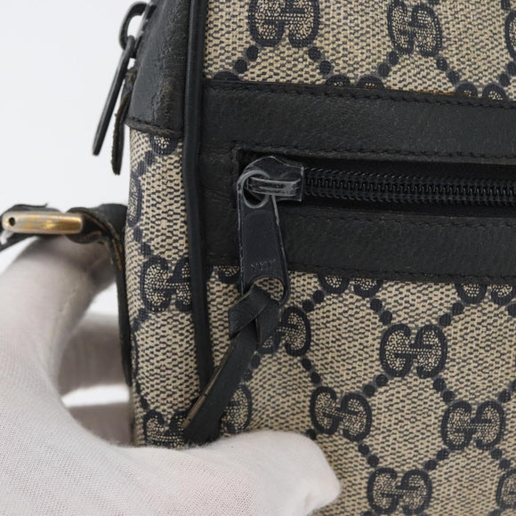 GUCCI GG Supreme Sherry Line Shoulder Bag PVC Navy Gold 89 02 004 Auth ep13472