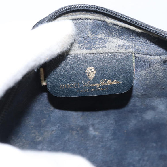 GUCCI GG Supreme Sherry Line Shoulder Bag PVC Navy Gold 89 02 004 Auth ep13472