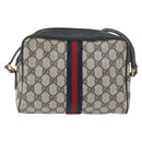 GUCCI GG Supreme Sherry Line Shoulder Bag PVC Navy Gold 89 02 004 Auth ep13472-2