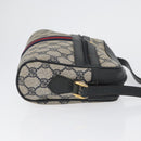 GUCCI GG Supreme Sherry Line Shoulder Bag PVC Navy Gold 89 02 004 Auth ep13472-3