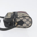 GUCCI GG Supreme Sherry Line Shoulder Bag PVC Navy Gold 89 02 004 Auth ep13472-4