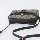 GUCCI GG Supreme Sherry Line Shoulder Bag PVC Navy Gold 89 02 004 Auth ep13472-6
