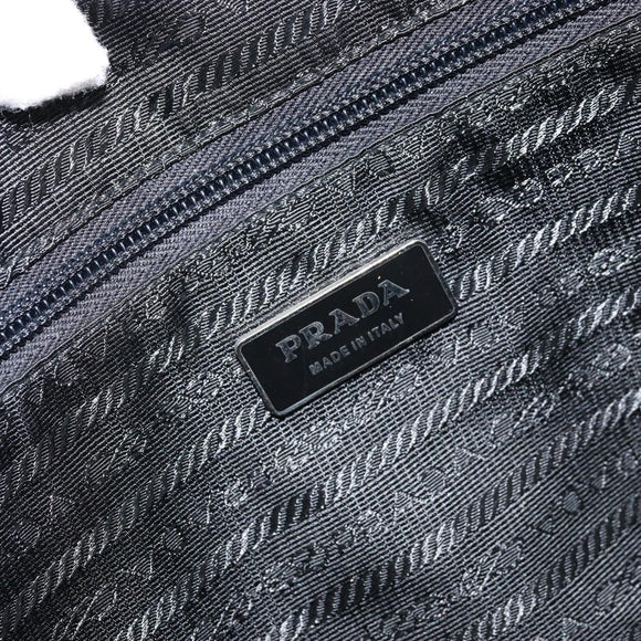 PRADA Boston Bag Nylon Purple Silver Auth ep13475