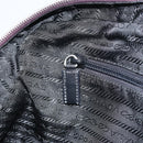 PRADA Boston Bag Nylon Purple Silver Auth ep13475-24