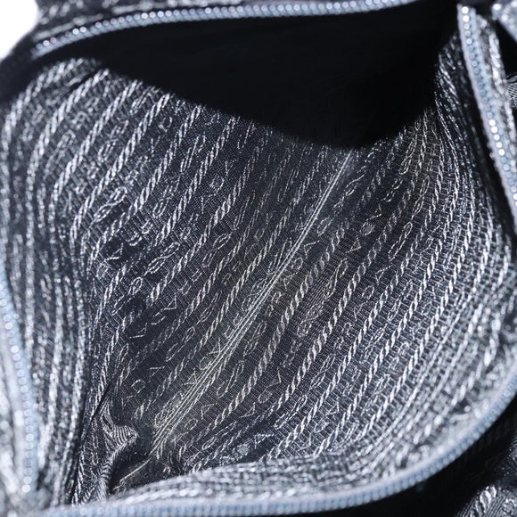 PRADA Boston Bag Nylon Purple Silver Auth ep13475