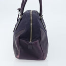 PRADA Boston Bag Nylon Purple Silver Auth ep13475-3