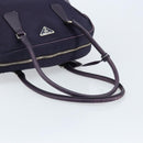 PRADA Boston Bag Nylon Purple Silver Auth ep13475-7