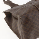 CELINE Macadam Canvas Tote Bag PVC Leather Brown Gold Auth ep13478-15