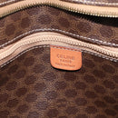 CELINE Macadam Canvas Tote Bag PVC Leather Brown Gold Auth ep13478-18