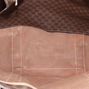 CELINE Macadam Canvas Tote Bag PVC Leather Brown Gold Auth ep13478-10