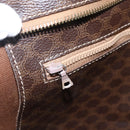 CELINE Macadam Canvas Tote Bag PVC Leather Brown Gold Auth ep13478-20