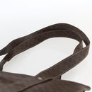 CELINE Macadam Canvas Tote Bag PVC Leather Brown Gold Auth ep13478-14