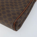 CELINE Macadam Canvas Shoulder Bag PVC Leather Brown Gold Auth ep13480-10
