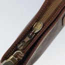 CELINE Macadam Canvas Shoulder Bag PVC Leather Brown Gold Auth ep13480-15