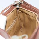 CELINE Macadam Canvas Shoulder Bag PVC Leather Brown Gold Auth ep13480-18