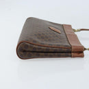 CELINE Macadam Canvas Shoulder Bag PVC Leather Brown Gold Auth ep13480-4
