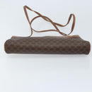 CELINE Macadam Canvas Shoulder Bag PVC Leather Brown Gold Auth ep13480-9