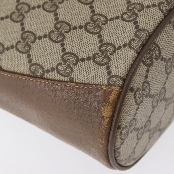 GUCCI GG Supreme Web Sherry Line Bag PVC Beige Gold 904 02 081 Auth ep13481