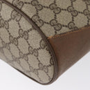 GUCCI GG Supreme Web Sherry Line Bag PVC Beige Gold 904 02 081 Auth ep13481-14