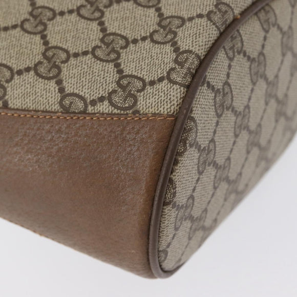 GUCCI GG Supreme Web Sherry Line Bag PVC Beige Gold 904 02 081 Auth ep13481