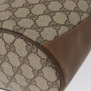 GUCCI GG Supreme Web Sherry Line Bag PVC Beige Gold 904 02 081 Auth ep13481-16