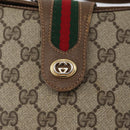 GUCCI GG Supreme Web Sherry Line Bag PVC Beige Gold 904 02 081 Auth ep13481-17