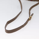 GUCCI GG Supreme Web Sherry Line Bag PVC Beige Gold 904 02 081 Auth ep13481-7